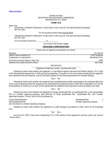 Vorschaubild Graham Corporation
 10-Q Quartalsbericht 2016 