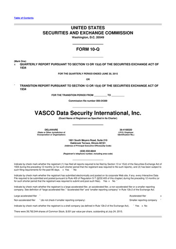 Vorschaubild OneSpan 10-Q Quartalsbericht 2015 