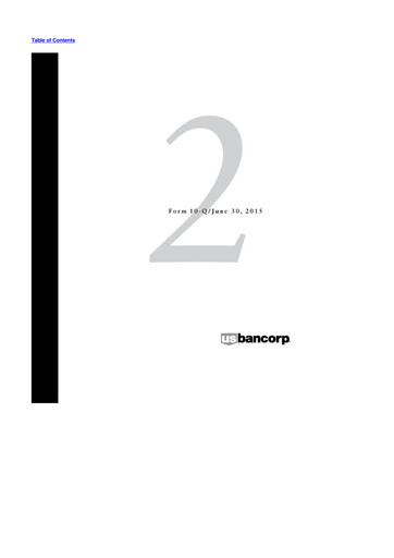 Miniature U.S. Bancorp 10-Q Rapport trimestriel 2015 