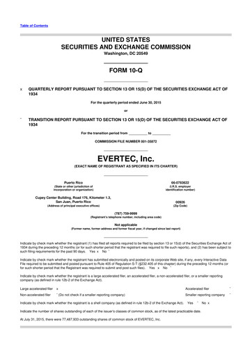 Thumbnail Evertec 10-Q Quarterly Report FY2015 