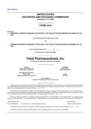 Thumbnail Eledon Pharmaceuticals 10-Q Quarterly Report FY2015 