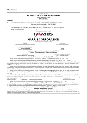 Thumbnail L3Harris Technologies 10-K Annual Report 2015