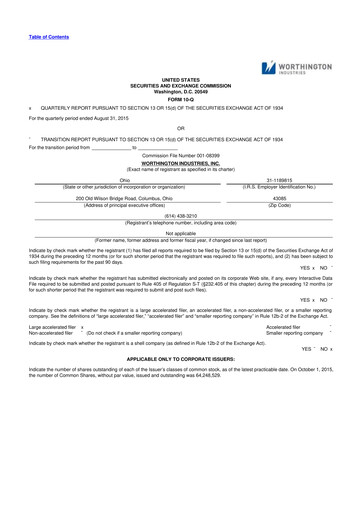 Thumbnail Worthington Enterprises 10-Q Quarterly Report FY2016 