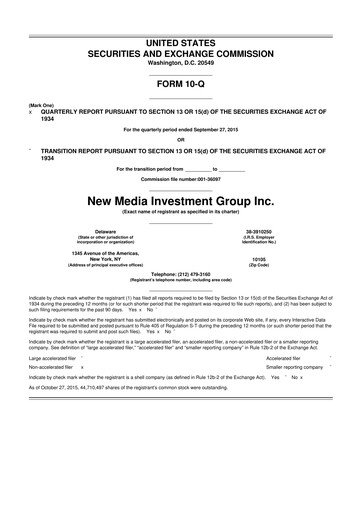 Thumbnail Gannett 10-Q Quarterly Report FY2015 