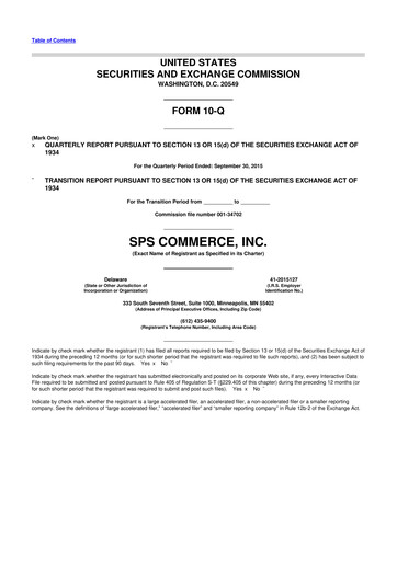 Thumbnail SPS Commerce
 10-Q Quarterly Report FY2015 