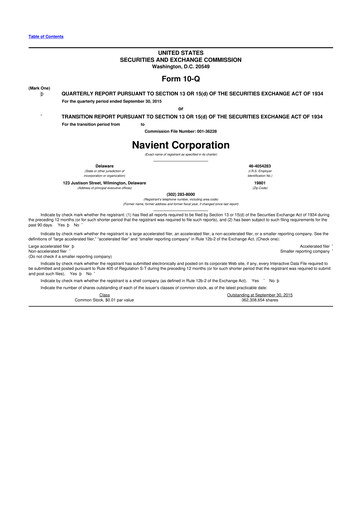 Vorschaubild Navient 10-Q Quartalsbericht 2015 