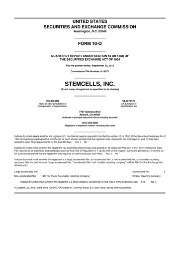 Miniature Microbot Medical
 10-Q Rapport trimestriel 2015 