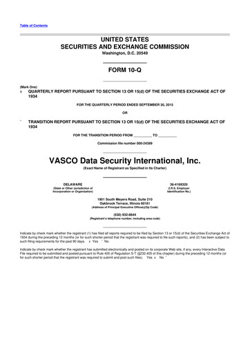 Vorschaubild OneSpan 10-Q Quartalsbericht 2015 