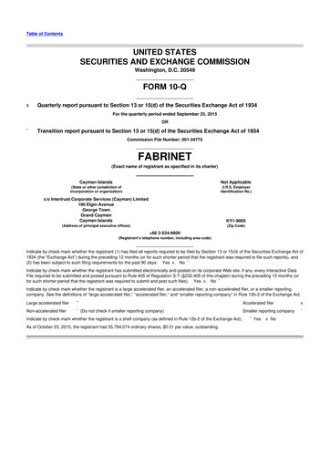 Thumbnail Fabrinet
 10-Q Quarterly Report FY2016 