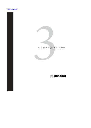 Miniature U.S. Bancorp 10-Q Rapport trimestriel 2015 