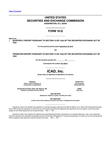 Thumbnail iCAD 10-Q Quarterly Report FY2015 