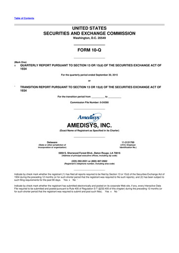 Thumbnail Amedisys 10-Q Quarterly Report FY2015 