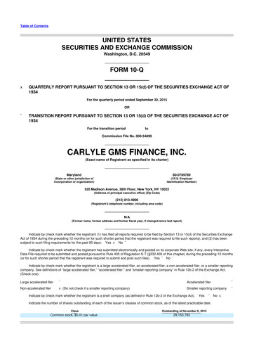 Thumbnail Carlyle Secured Lending 10-Q Quarterly Report FY 