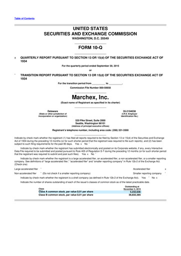 Vorschaubild Marchex 10-Q Quartalsbericht 2015 