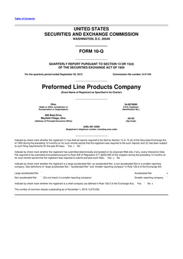 Thumbnail Preformed Line Products 10-Q Quarterly Report FY2015 