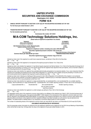 Thumbnail MACOM Technology Solutions 10-K Annual Report 