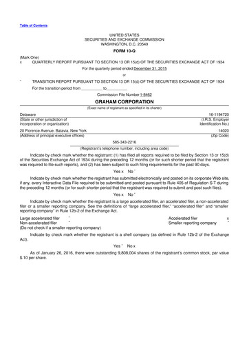 Vorschaubild Graham Corporation
 10-Q Quartalsbericht 2016 