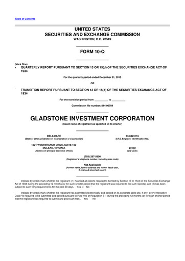 Thumbnail Gladstone Investment 10-Q Quarterly Report FY 
