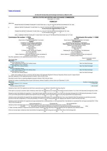 Thumbnail RELX 20-F Annual Report 