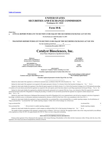 Thumbnail Gyre Therapeutics 10-K Annual Report 2015