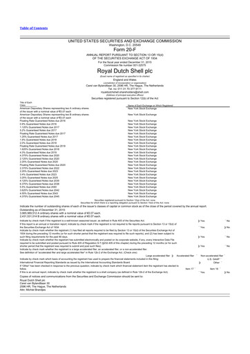Thumbnail Shell 20-F Annual Report 