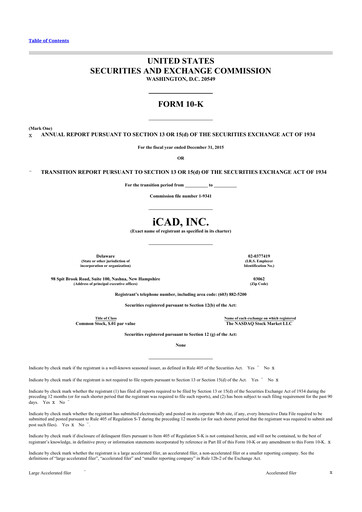 Vorschaubild iCAD 10-K Jahresbericht 2015