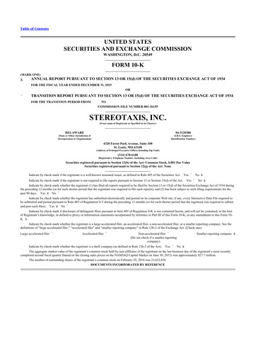 Thumbnail Stereotaxis 10-K Annual Report 2015