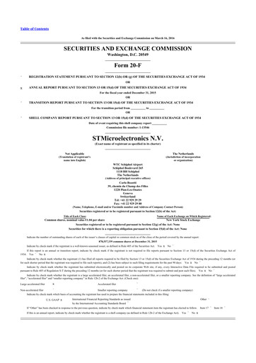 Thumbnail STMicroelectronics 20-F Annual Report 2015