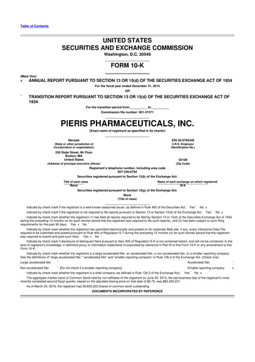 Vorschaubild Palvella Therapeutics 10-K Jahresbericht 2015