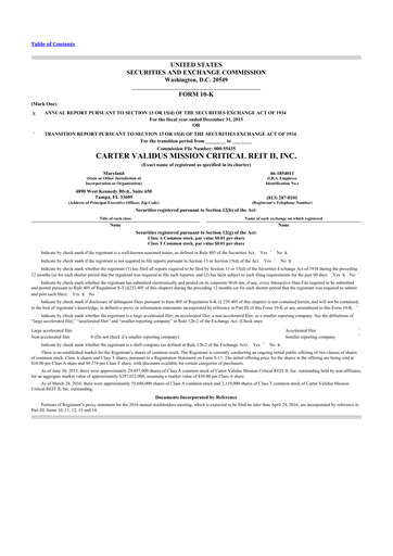 Thumbnail Sila Realty Trust 10-K Annual Report 2015