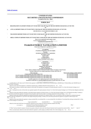 Thumbnail Tsakos Energy Navigation 20-F Annual Report 2015