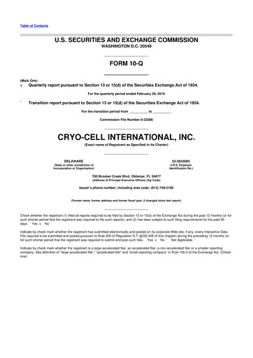Thumbnail Cryo-Cell International 10-Q Quarterly Report FY2016 