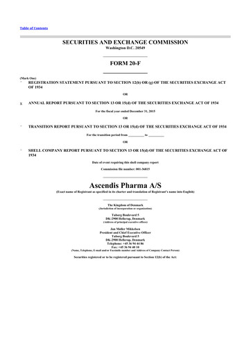 Thumbnail Ascendis Pharma
 20-F Annual Report 