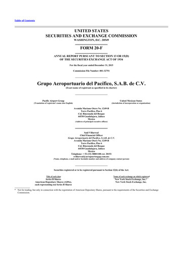Thumbnail Grupo Aeroportuario del Pacífico
 20-F Annual Report 