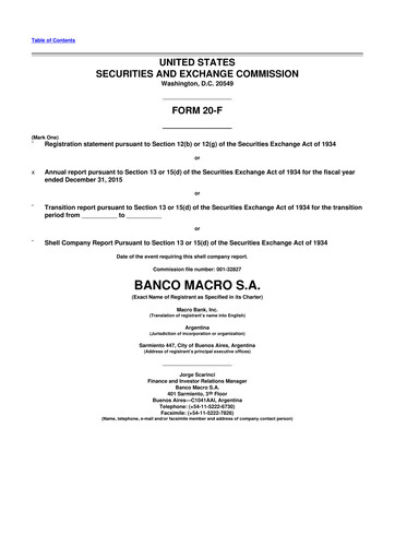 Thumbnail Banco Macro
 20-F Annual Report 