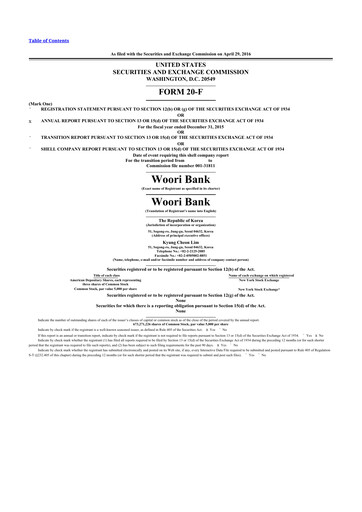 Thumbnail Woori Financial Group 20-F Annual Report 