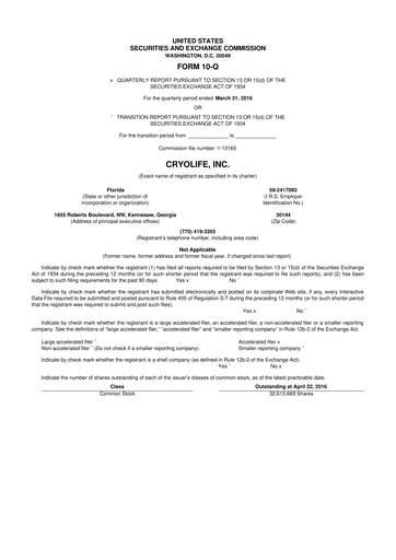 Thumbnail Artivion 10-Q Quarterly Report FY2016 