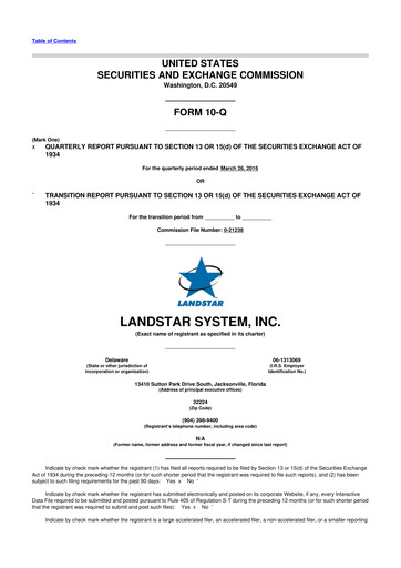 Thumbnail Landstar System
 10-Q Quarterly Report FY2016 
