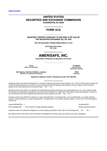 Thumbnail AMERISAFE 10-Q Quarterly Report FY2016 