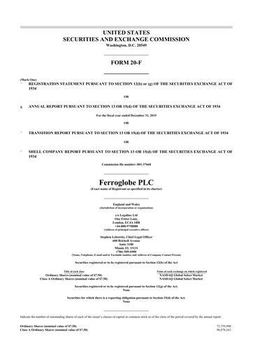 Thumbnail Ferroglobe
 20-F Annual Report 