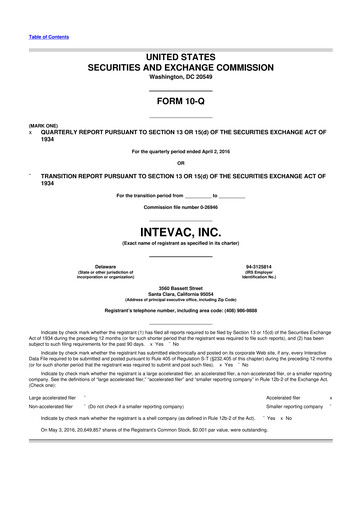 Thumbnail Intevac
 10-Q Quarterly Report FY2016 