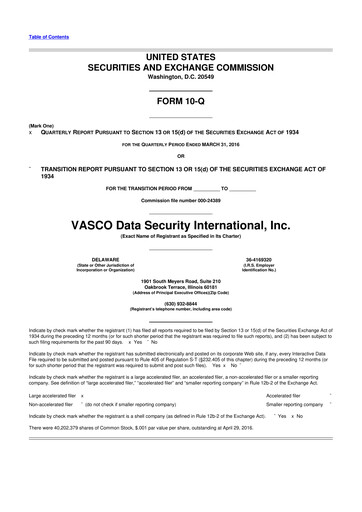 Vorschaubild OneSpan 10-Q Quartalsbericht 2016 