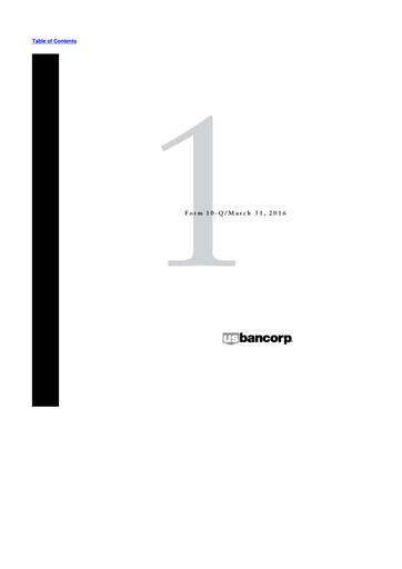 Miniature U.S. Bancorp 10-Q Rapport trimestriel 2016 