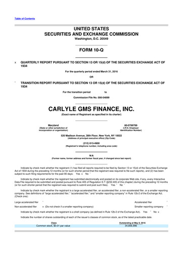 Thumbnail Carlyle Secured Lending 10-Q Quarterly Report FY 