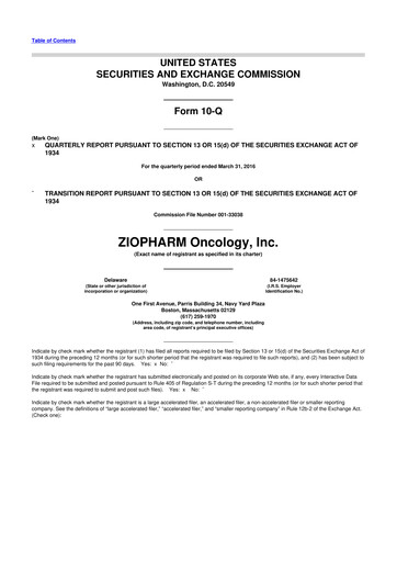Vorschaubild Alaunos Therapeutics 10-Q Quartalsbericht 2016 