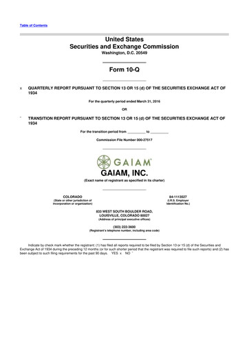 Thumbnail Gaia 10-Q Quarterly Report FY2016 