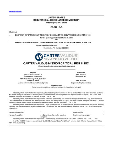 Vorschaubild Sila Realty Trust 10-Q Quartalsbericht 2016 