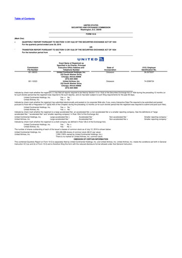Thumbnail United Airlines Holdings
 10-Q Quarterly Report FY2016 