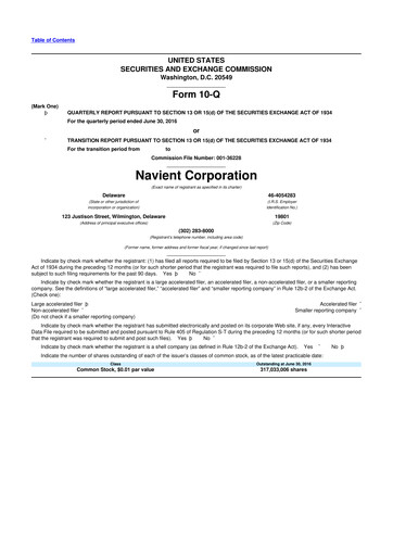 Vorschaubild Navient 10-Q Quartalsbericht 2016 
