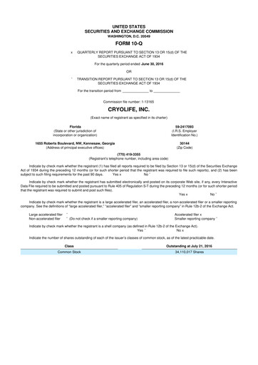 Thumbnail Artivion 10-Q Quarterly Report FY2016 
